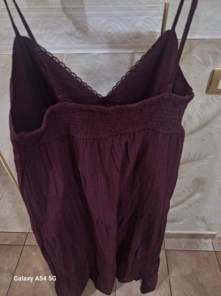 Vestito donna viola con pizzo