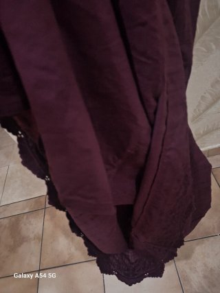 Vestito donna viola con pizzo