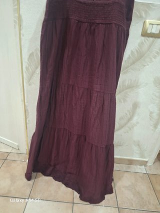 Vestito donna viola con pizzo