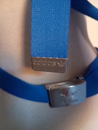 Cinturón Adidas Azul y Plateado