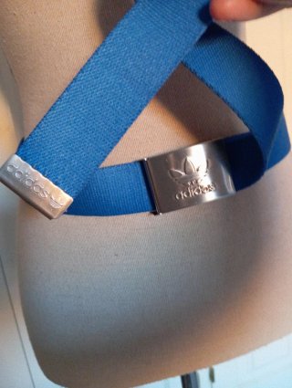 Cinturón Adidas Azul y Plateado
