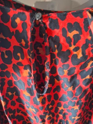 Blusa manga abullonada estampado leopardo