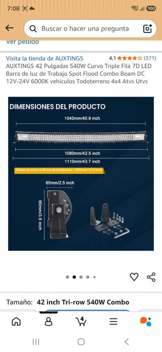 Foco LED Largo Alcance Coche