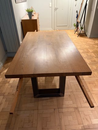 Mesa comedor roble extensible madera natural