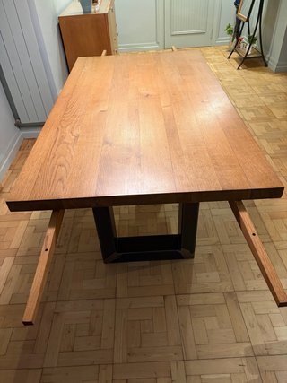 Mesa comedor roble extensible madera natural