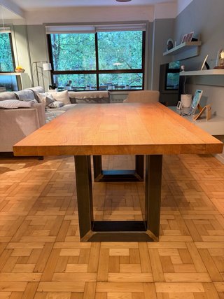 Mesa comedor roble extensible madera natural
