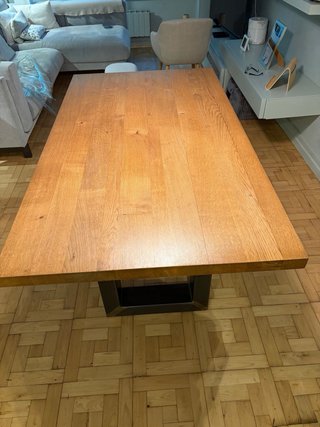 Mesa comedor roble extensible madera natural