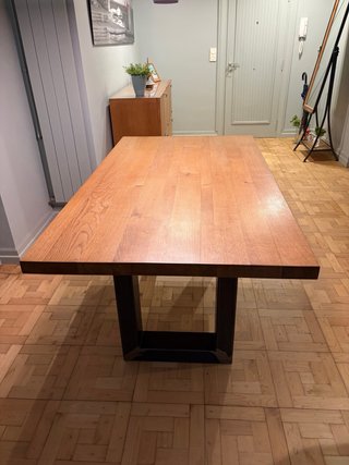 Mesa comedor roble extensible madera natural