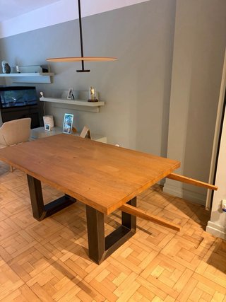 Mesa comedor roble extensible madera natural