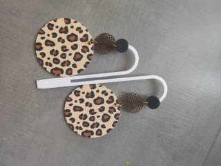 Pendientes Leopardo 3D