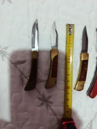 Lote 4 Navajas 4.5cm Hoja Madera y Metal