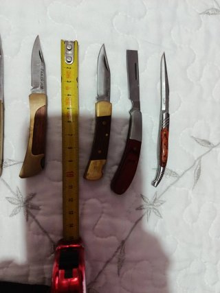 Lote 4 Navajas 4.5cm Hoja Madera y Metal