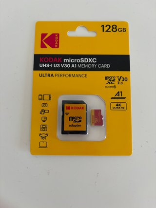 Tarjeta microSD Kodak 128GB UHS-I U3 V30 A1