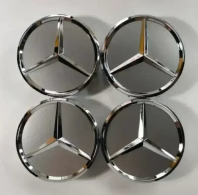 4 TAPAS BUJE CENTROS RUEDAS LLANTAS MERCEDES 75MM
