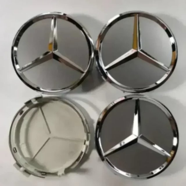 4 TAPAS BUJE CENTROS RUEDAS LLANTAS MERCEDES 75MM