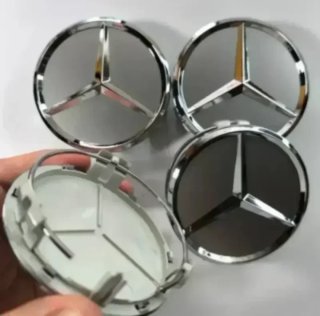 4 TAPAS BUJE CENTROS RUEDAS LLANTAS MERCEDES 75MM