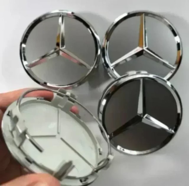 4 TAPAS BUJE CENTROS RUEDAS LLANTAS MERCEDES 75MM