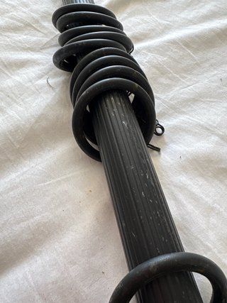 Barra cortina hierro forjado con soportes