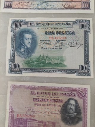 Lote Billetes Antiguos Peseta Española