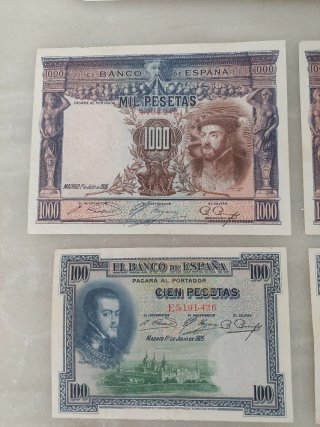 Lote Billetes Antiguos Peseta Española