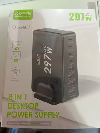 Cargador Green 297W 8 en 1 USB-C GAN3