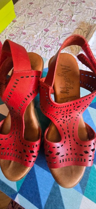 Sandalias Rojas Miyfily Tacón