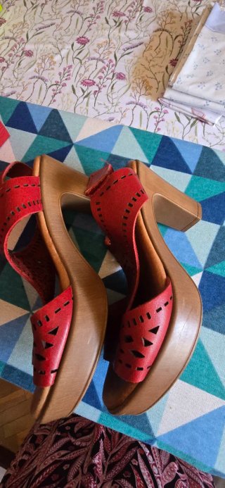 Sandalias Rojas Miyfily Tacón