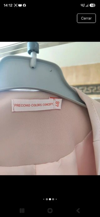 Traje chaqueta levita beige/rosa