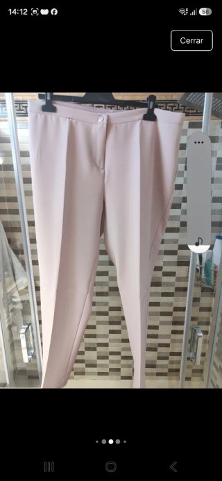 Traje chaqueta levita beige/rosa