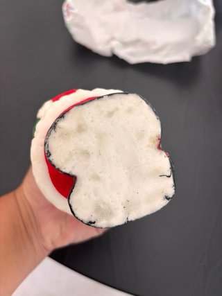 Candela Babbo Natale in ceramica