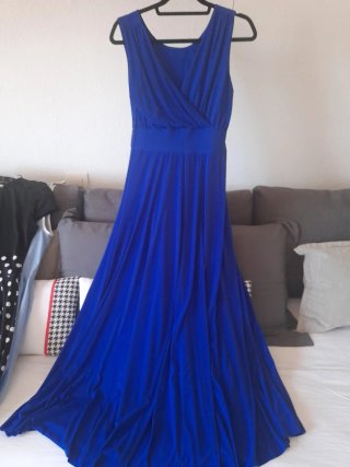 Vestido fiesta largo azul