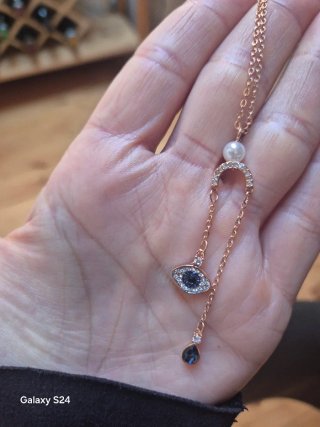 Collana Swarovski Occhio Blu e Oro