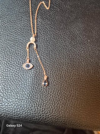 Collana Swarovski Occhio Blu e Oro