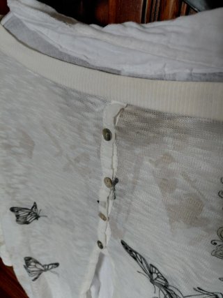 Doppia maglia bianca con decoro