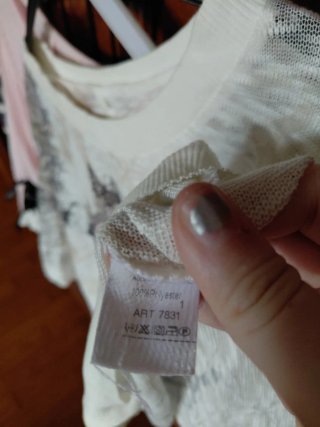 Doppia maglia bianca con decoro