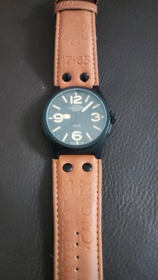 Reloj Calgary Cuarzo Marrón y Negro