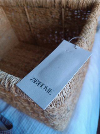 Cesta Zara Home Jute Wicker Beige