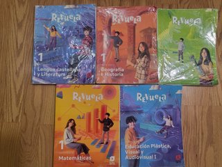 Lote de 5 libros de 1º ESO. SM Revuela.