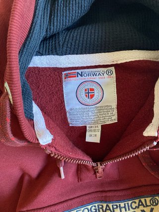 Sudadera Geographical Norway Granate.  Talla 3/L