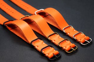 Correa de reloj NATO Cuero Naranja