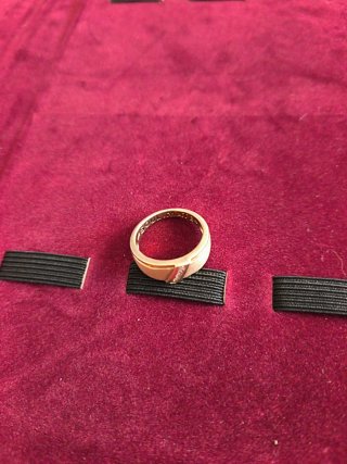 Anillo Oro 925 con 4 Diamantes Baño Oro
