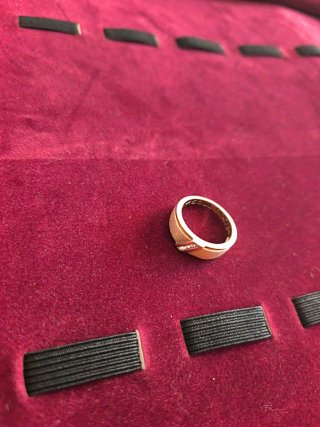 Anillo Oro 925 con 4 Diamantes Baño Oro