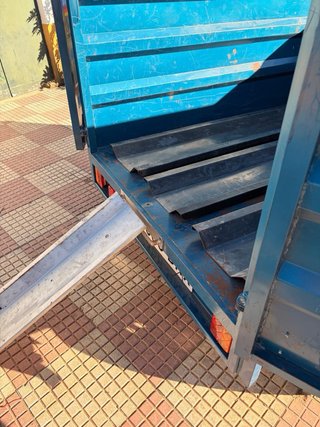 Remolque azul para motos