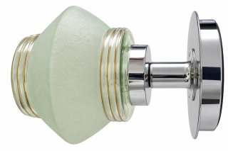 Candeeiro de mesa vidro e metal dourado