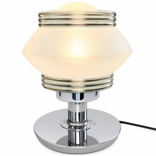 Candeeiro de mesa vidro e metal dourado