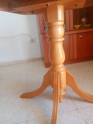 Mesa de comedor extensible madera con cristal