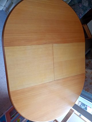 Mesa de comedor extensible madera con cristal
