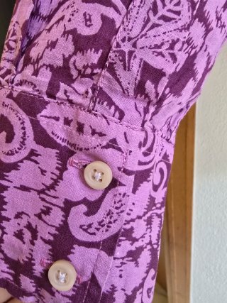 Blusa Visage M Rosa Roxo Estampada