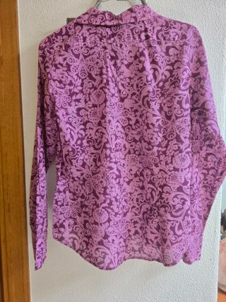 Blusa Visage M Rosa Roxo Estampada