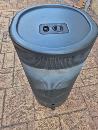 Estufa de gas llama azul